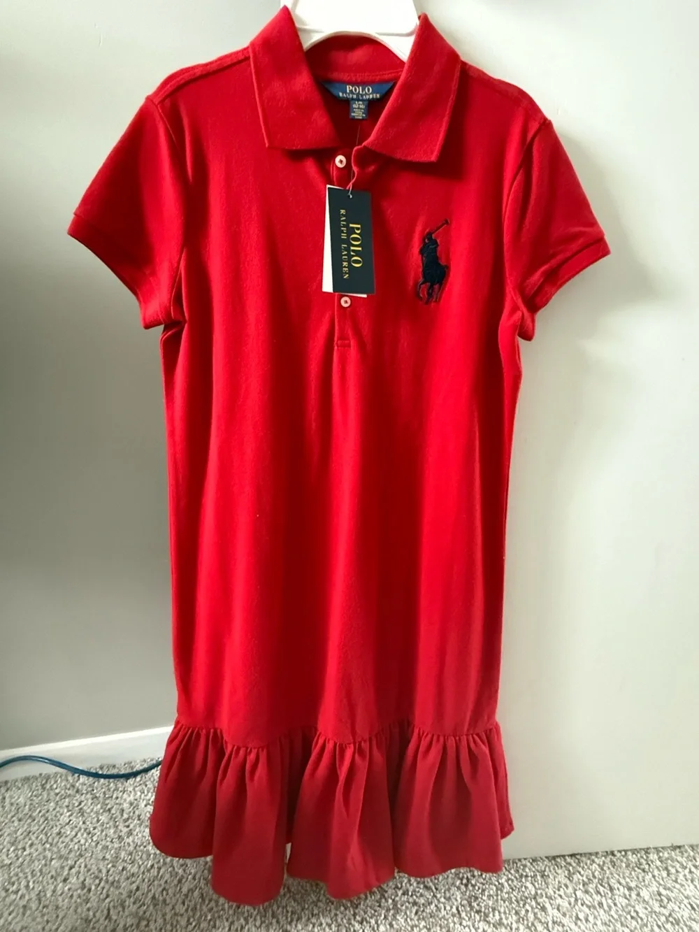 Ralph Lauren Red Girls Polo Dress