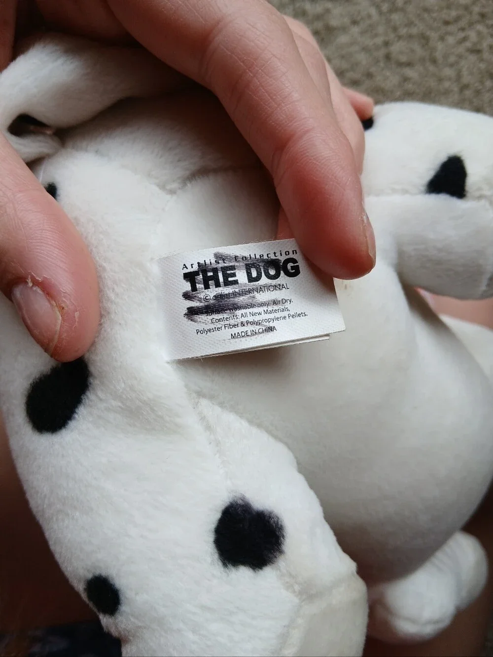RARE Vintage THE DOG Artist Collection Dalmatian Plush Toy Y2K
