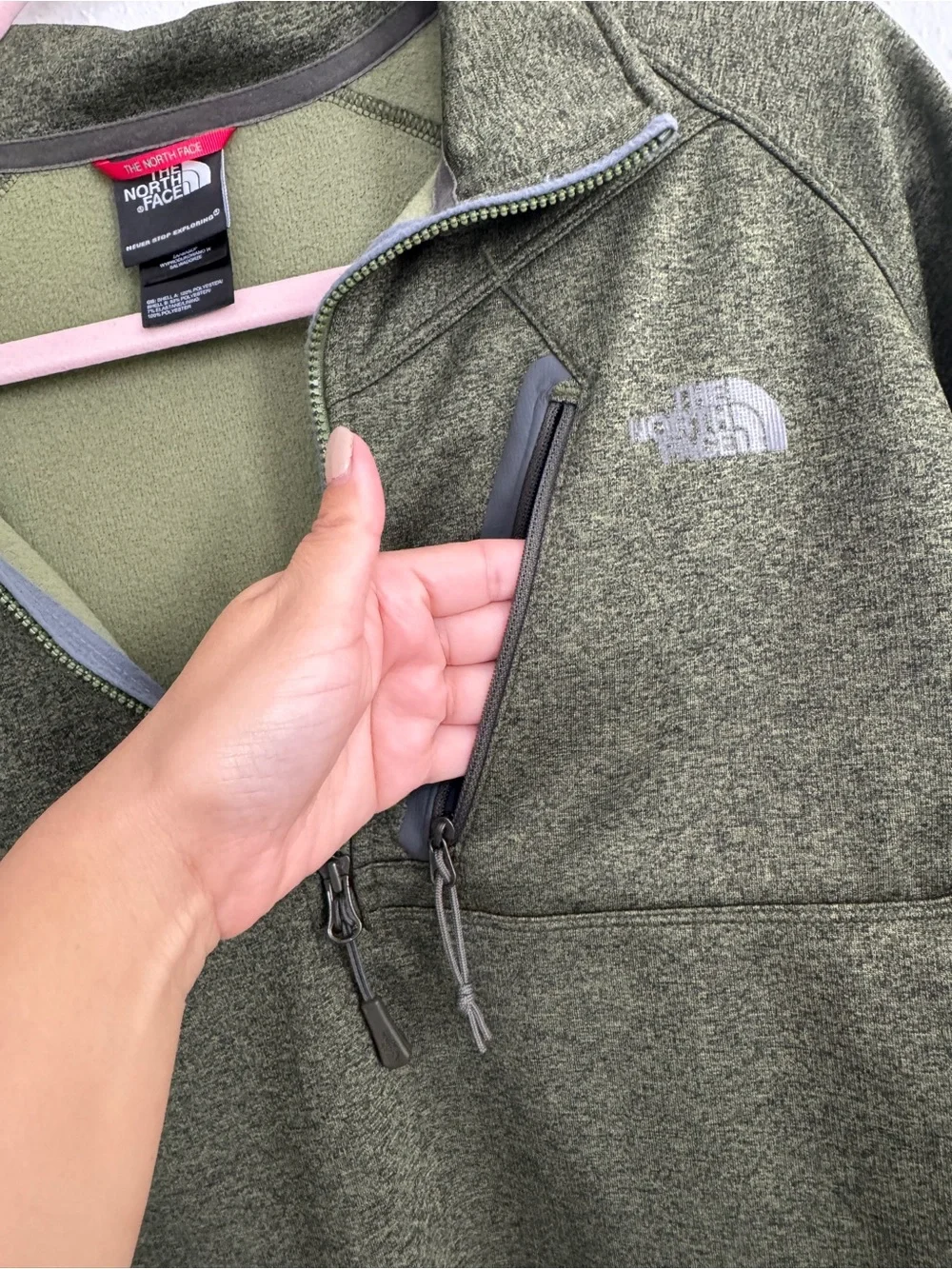 The North Face moss outdoor zip