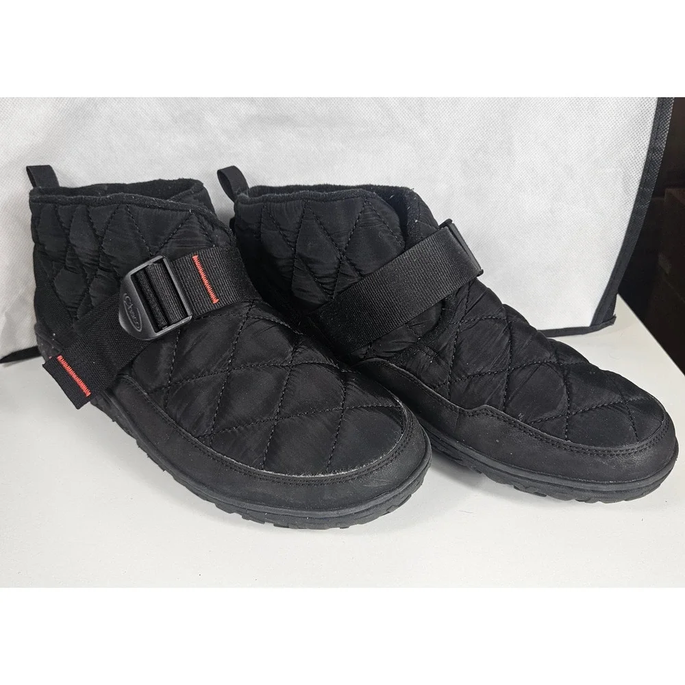 Chaco Ramble Puff Mid Mens Black Quilted Winter Bootie Size 11