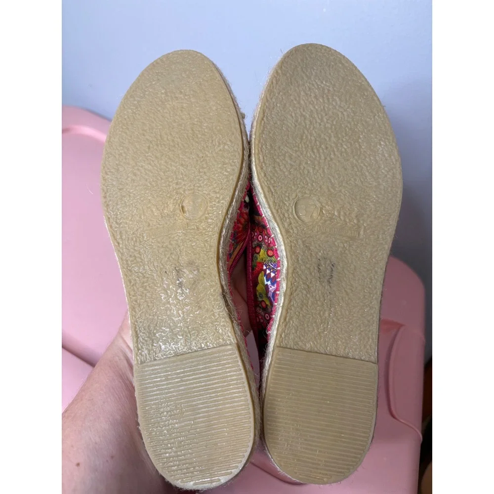 Desigual Womens Multicolor Patchwork Canvas Espadrille Flats EU 37 (US 6.5)