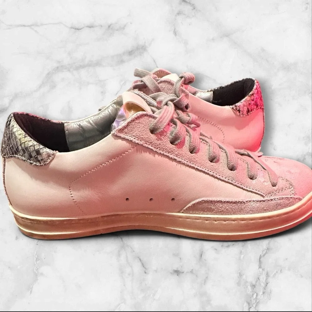 P448 NIB Women's White Leather Sneakers EU 36/ US 6