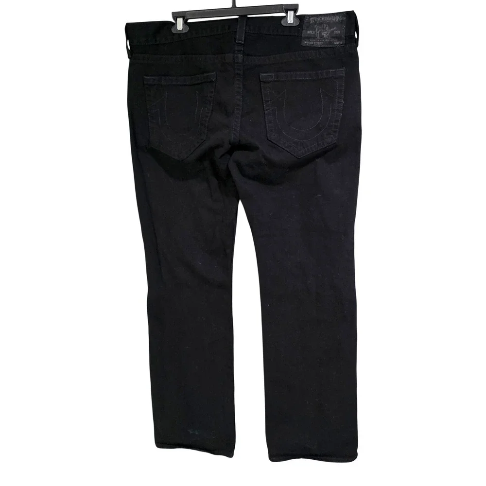 True Religion vintagey2k Bobby Jeans Mens 40 Black Straight Leg Denim