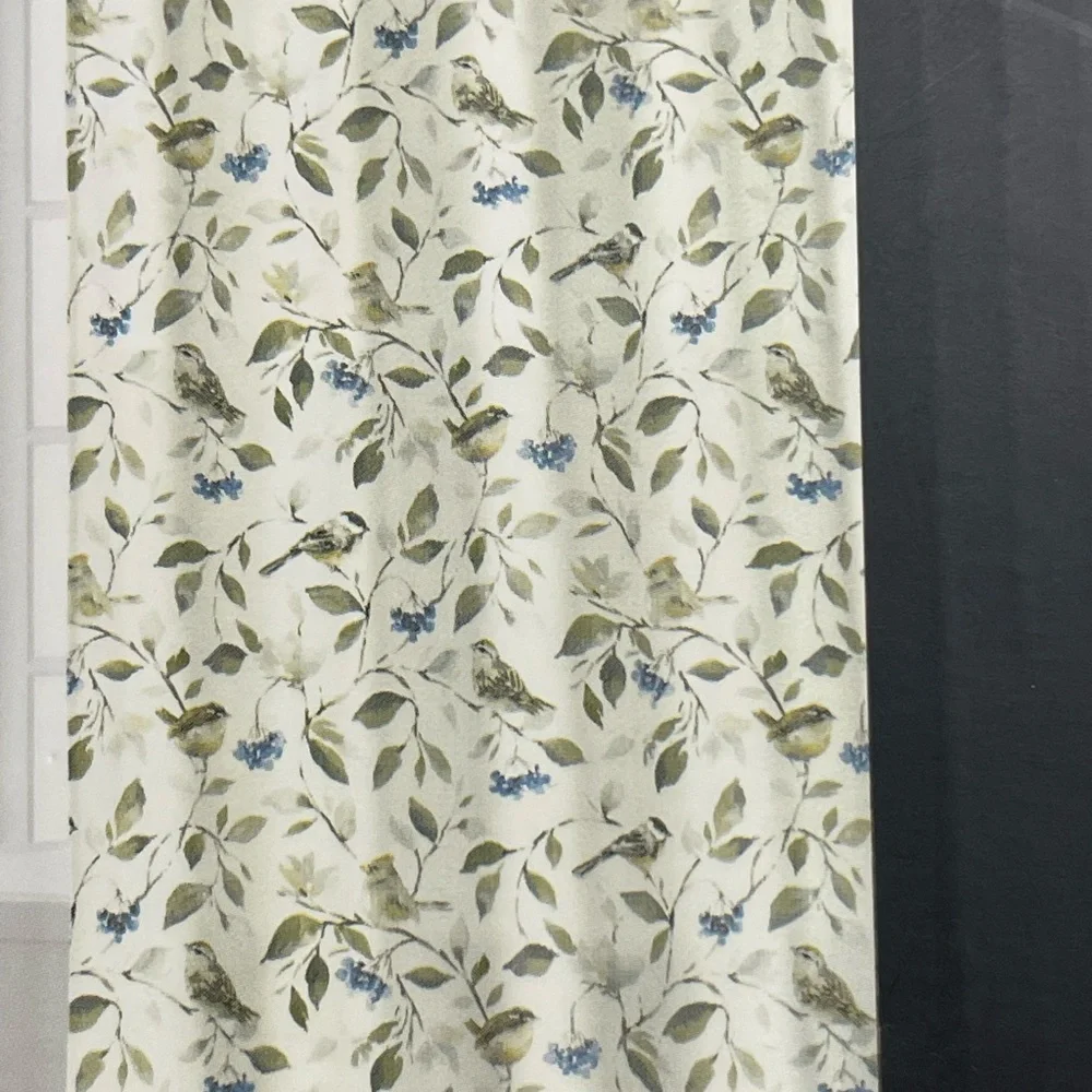 Ralph Lauren Botanical Bird Shower Curtain in Blue, Green & Cream