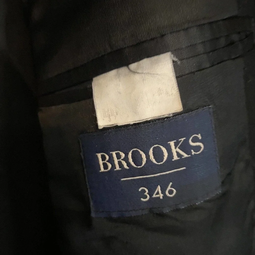 Brooks 346‎ Navy Wool Sport Coat Blazer 44R