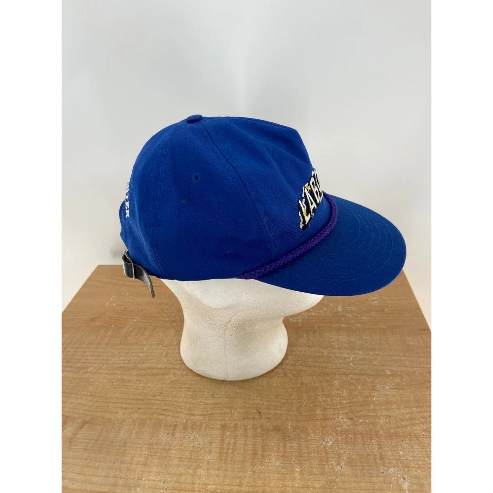 Vintage Laborers Training Center Kentucky Blue Rope Hat Adjustable Leather Strap