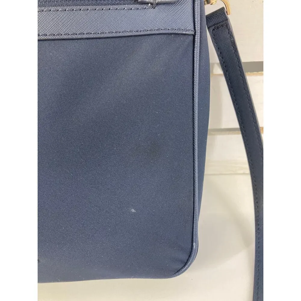 MICHAEL KORS, NAVY BLUE NYLON MEDIUM CROSSBODY BAG (ASIS)
