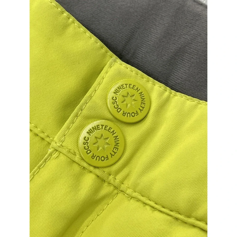 DC Snowboard Ski Pants Youth L Yellow 10K Waterproof Insulated