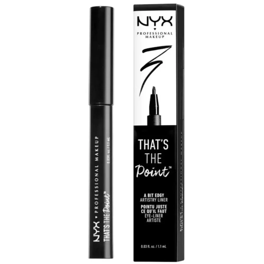 NYX That's The Point Eyeliner Super Edgy Black Liquid Artistry Liner 0.08oz