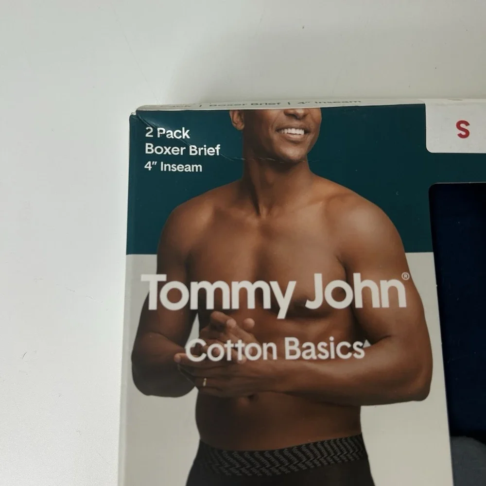 2 Pack Tommy John Men's Small Cotton Boxer Briefs 4
