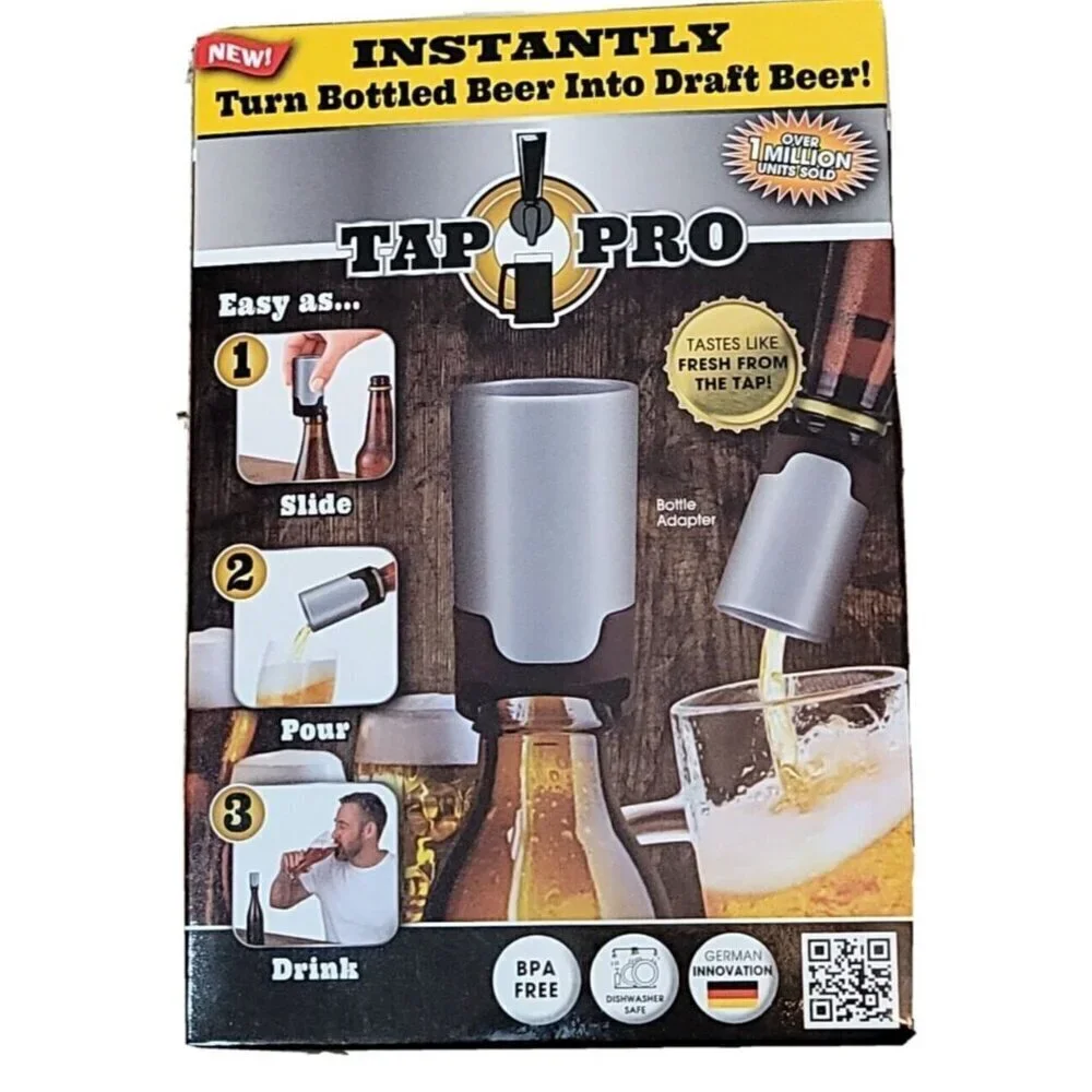 Tap Pro Turn Bottled Beer Into Draft Instantly NEW As Seen On TV SEALED NIB Dad