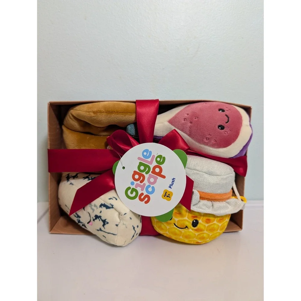 Gigglescape Charcuterie Box Set Plush Fig Blue‎ Cheese Honey Cracker Toy NWT