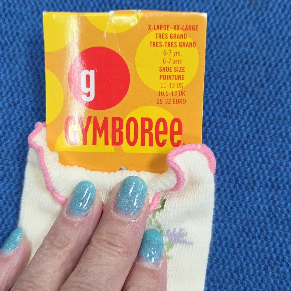 Vintage Y2K NWT gymboree Floral socks Size 6-7