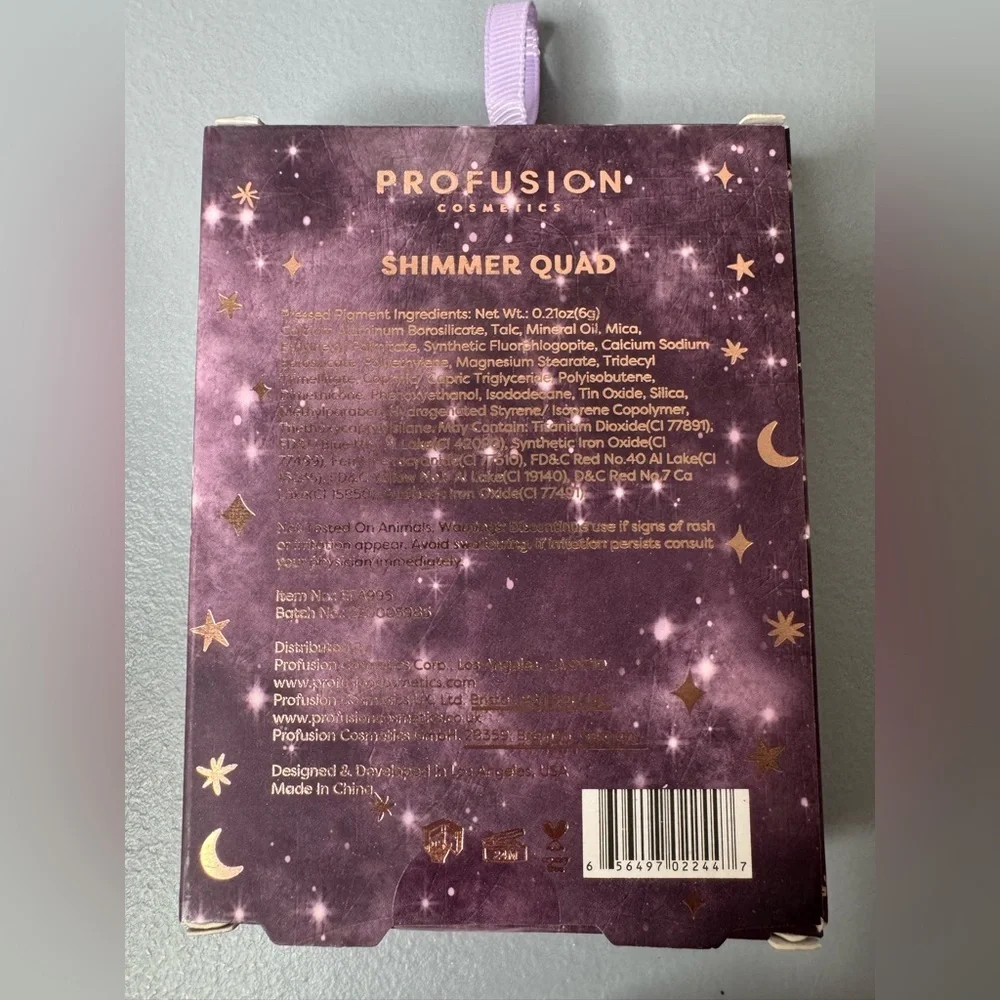 Profusion Cosmetics four shimmery