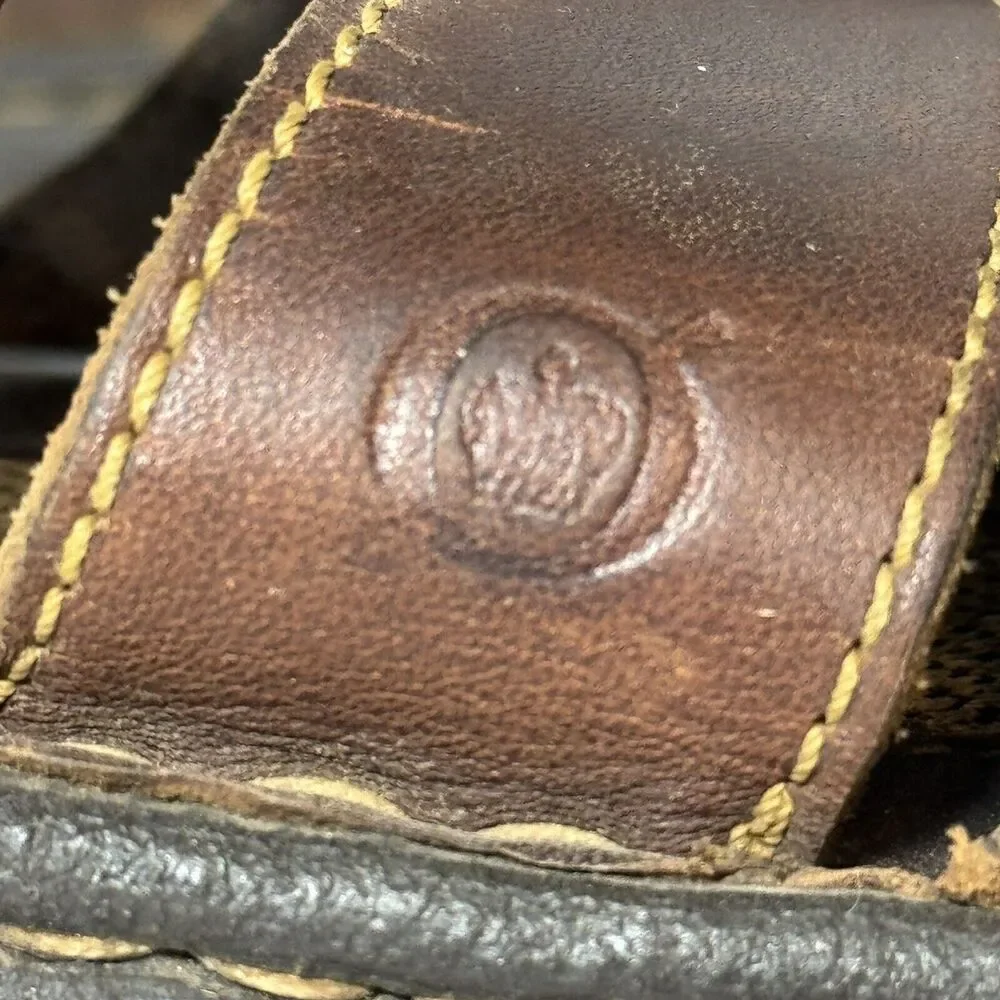 Born Handcrafted Footwear Brown Leather Fisherman Sandals Men's Chunky Buckle