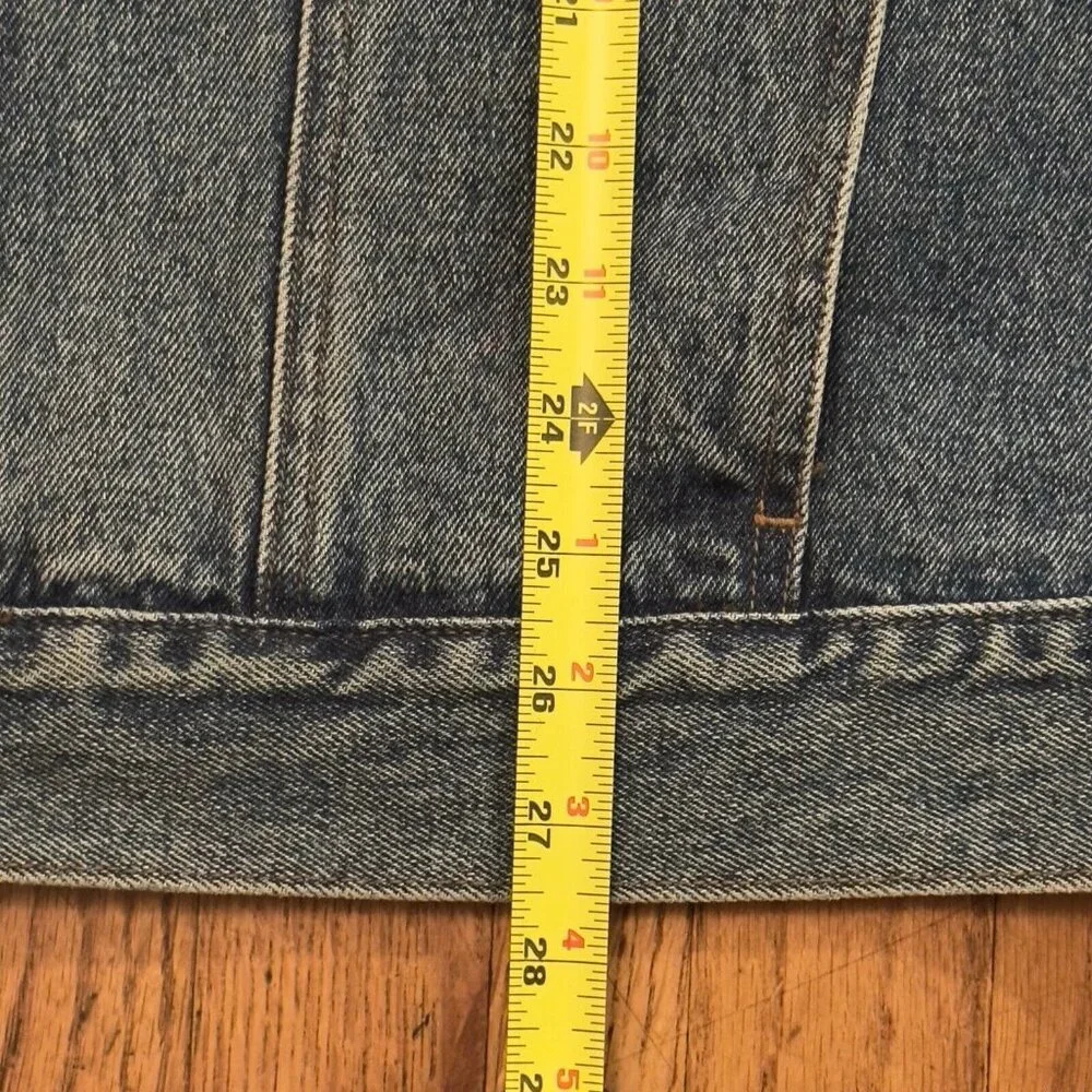Harley-Davidson Mens Biker Denim Vest-3XL XXXL Snap Leather Patch Pockets‎ Core