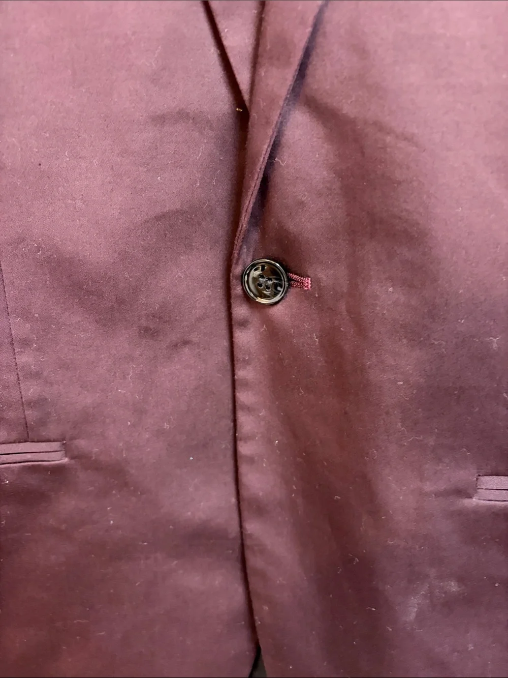 H&M Men's Burgundy Single-Button Blazer