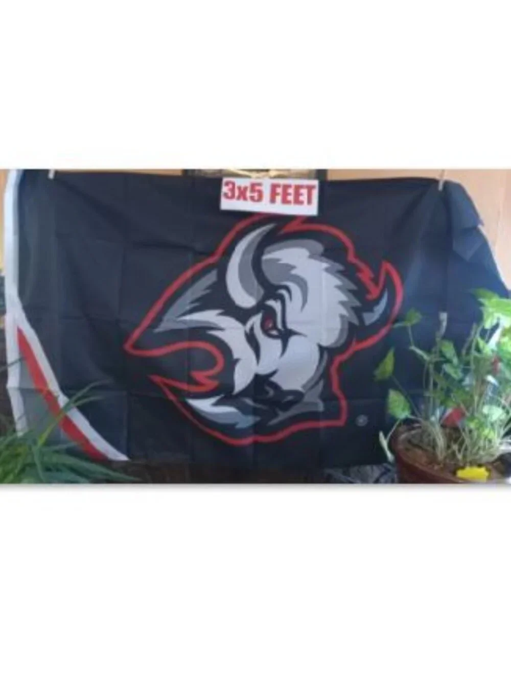 Buffalo Sabres Goat Head Retro Logo NHL 3X5 Feet Flag Banner Pole or Wall Decor