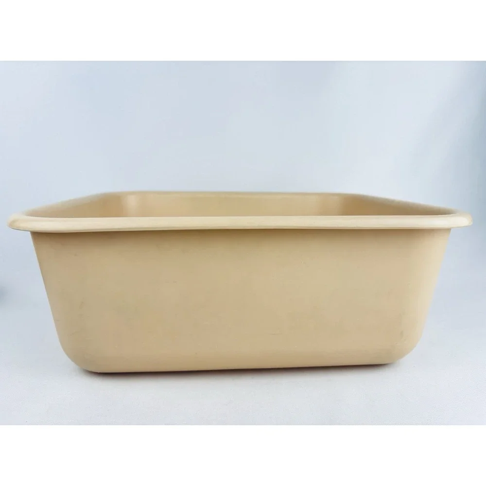 Vintage Rubbermaid Almond Plastic Dish Pan Container 2951 5 Beige Tan
