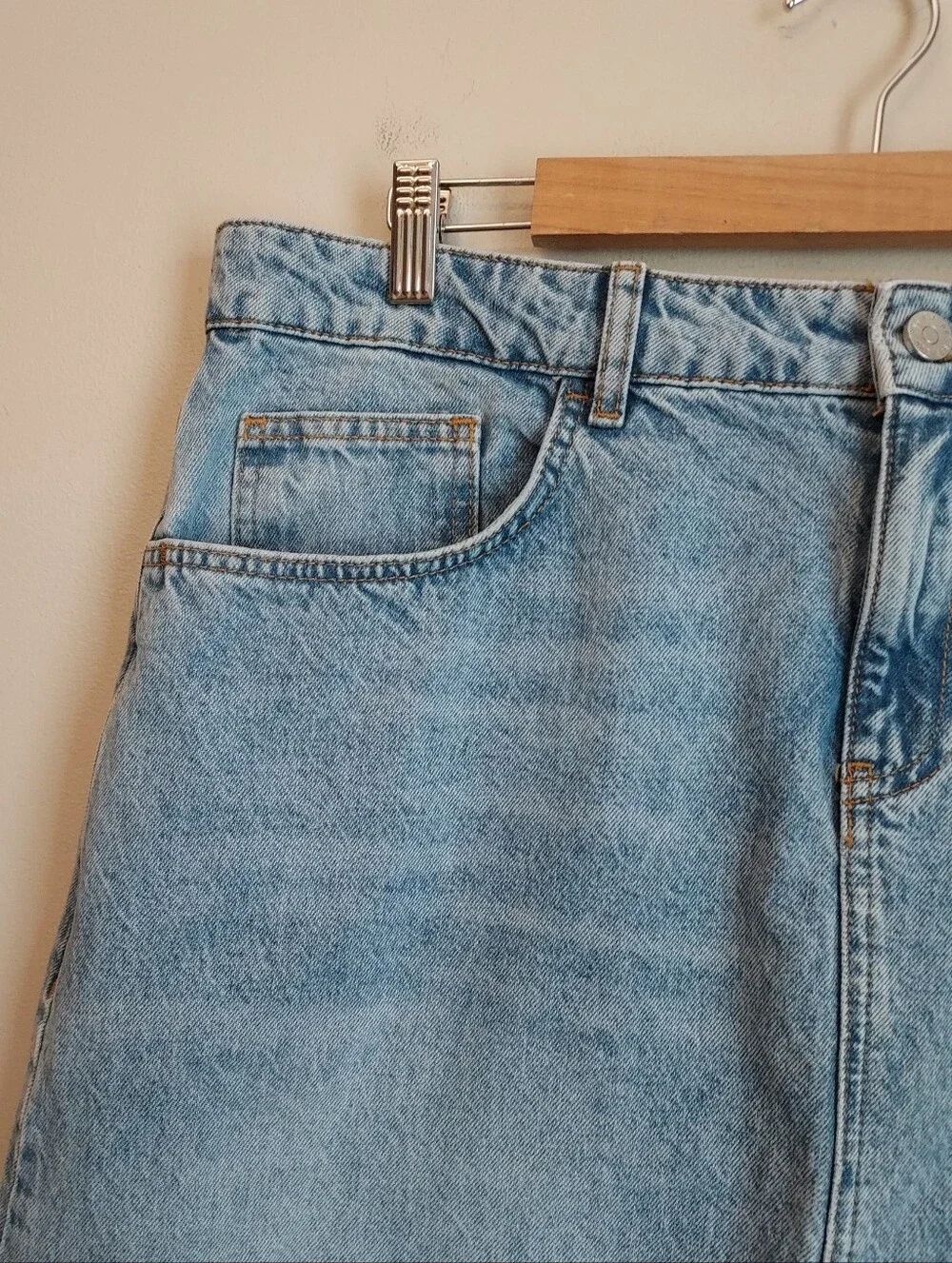 Urban Outfitters BSG Mandi Long Jean Denim Midi Skirt Size XL