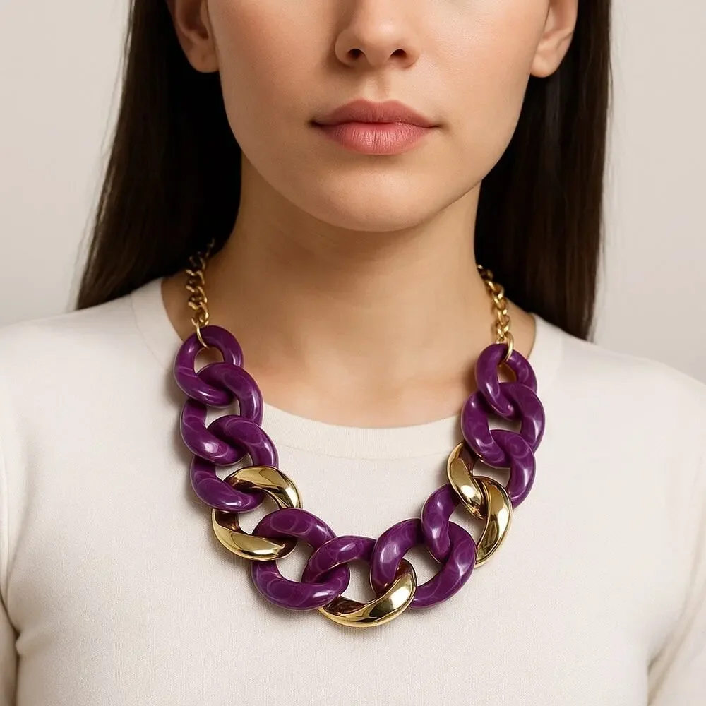 Vintage purple chunky