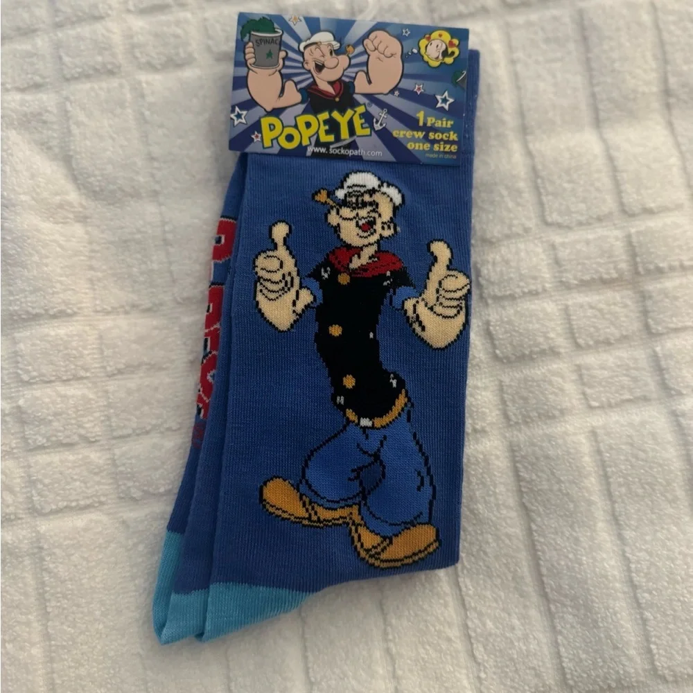 Men's Blue Crew Socks