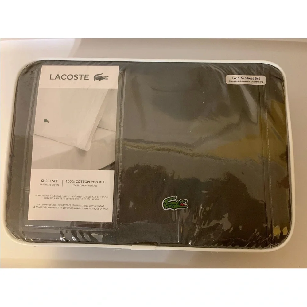 Lacoste Twin XL Sheet Set‎ in Charcoal