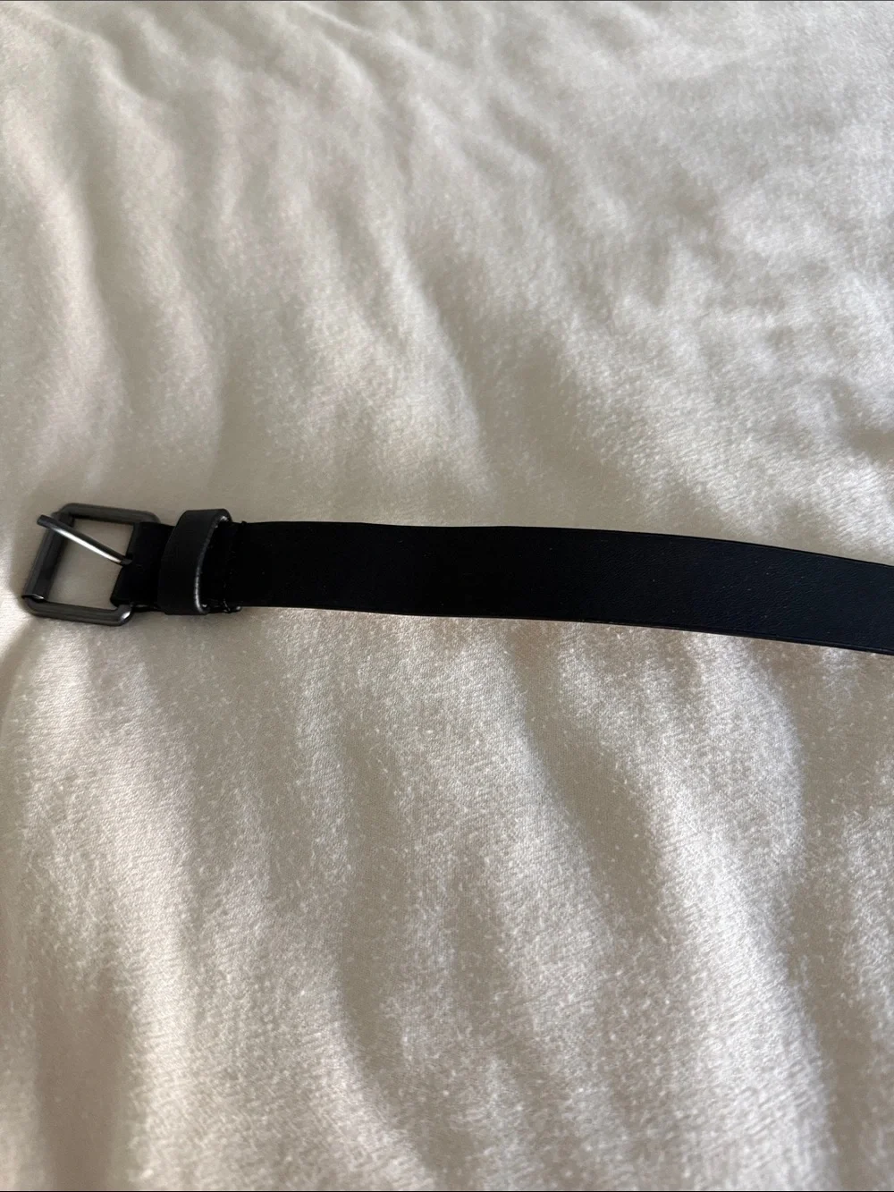 Little Boys Black Belt with Matte Metal Buckle