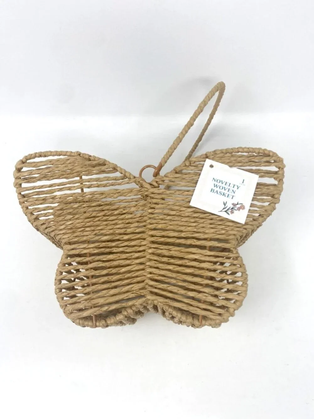 Target Novelty Woven Butterfly Shaped Basket With Handle Decor Easter