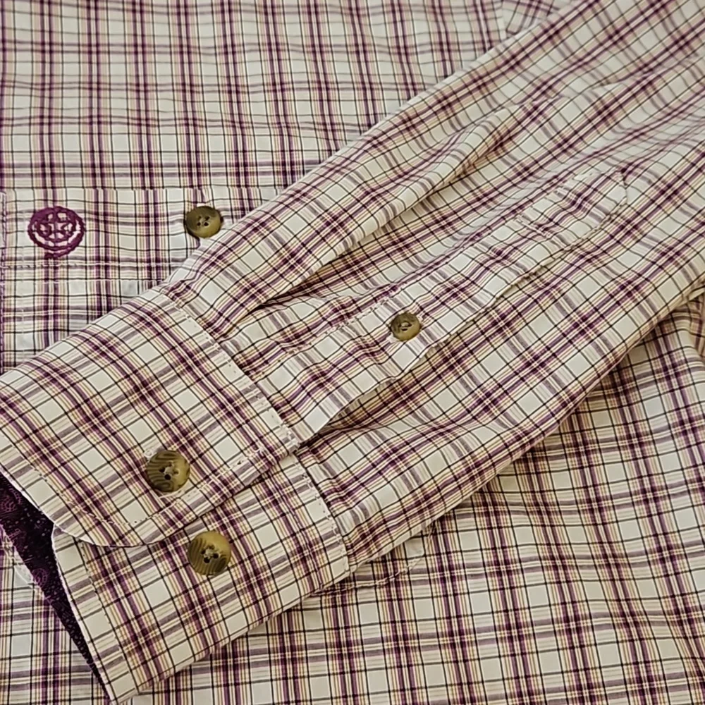 Wrangler Men's George Straight Plaid Western Shirt Size M NWOT