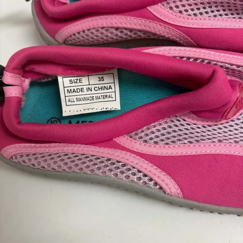 Girls' Pink Mesh Water Shoes, size 3