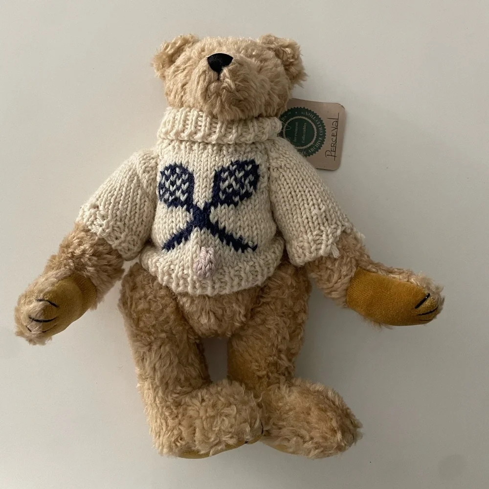 Vintage Boyds Bears Archive Collection Tennis Racket Sweater Name Perceval #1364