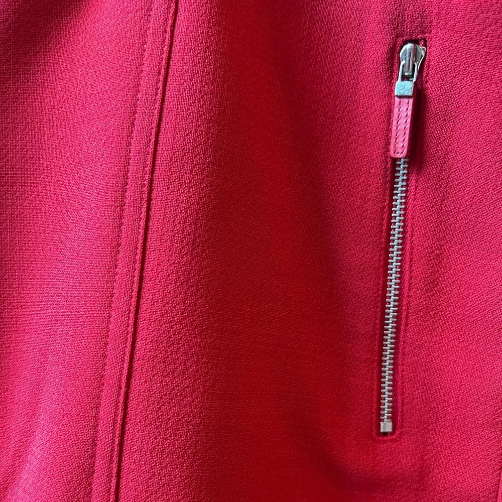 VINTAGE VTG BODY by Victoria RED Valentines Mini Skirt Zipper Pockets Size 10