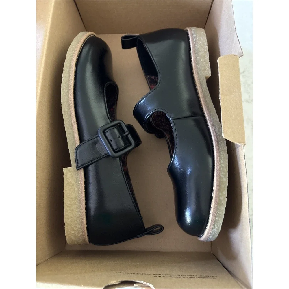 BOC by Born Lara Women's 6.5 Round Closed Toe Mary Jane Shoes Black New