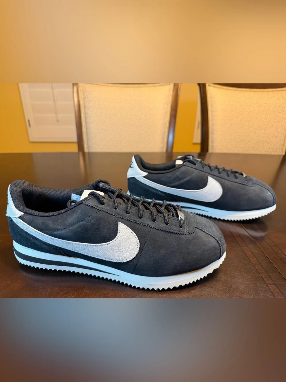 New Nike Cortez Black White Sneaker Shoes Size US 11