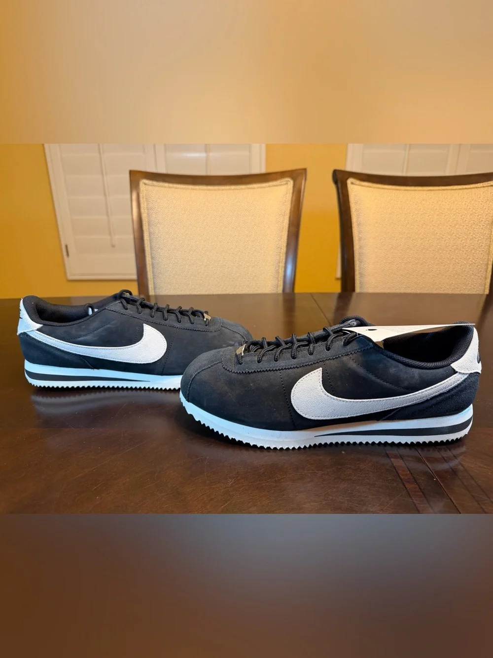 New Nike Cortez Black White Sneaker Shoes Size US 11