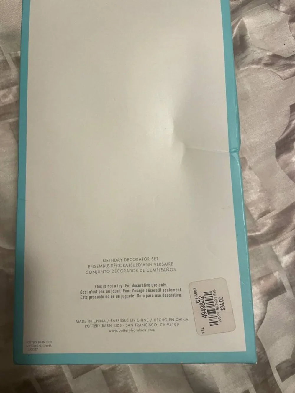 NWT Pottery Barn Kids Birthday Decorator Set | Banner and birthday hat