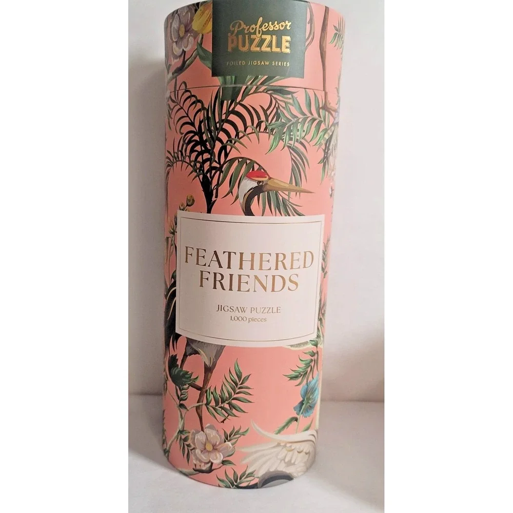 Professor‎ Puzzle Feathered Friends 1000 Piece Jigsaw Puzzle Pink Birds Foiled