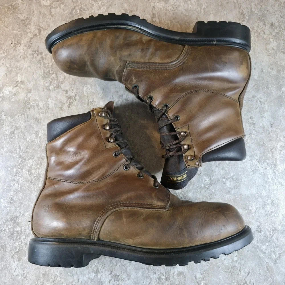 Vintage Red Wing Gore-Tex Brown Soft Toe Boots Mens Size 13 EE Made In USA 1123
