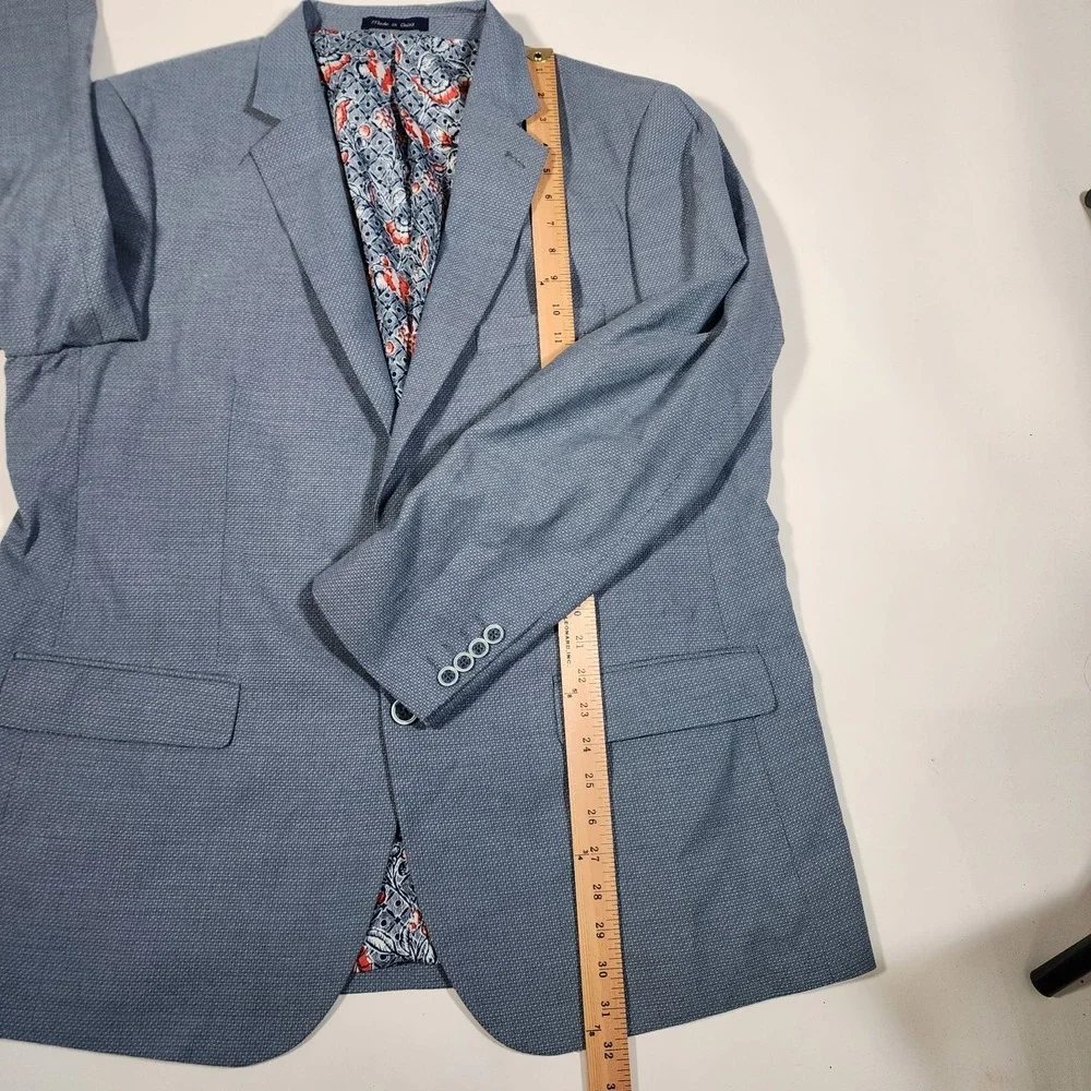 ALAN‎ FLUSSER blazer Blue With Floral Lining MENS (XL)