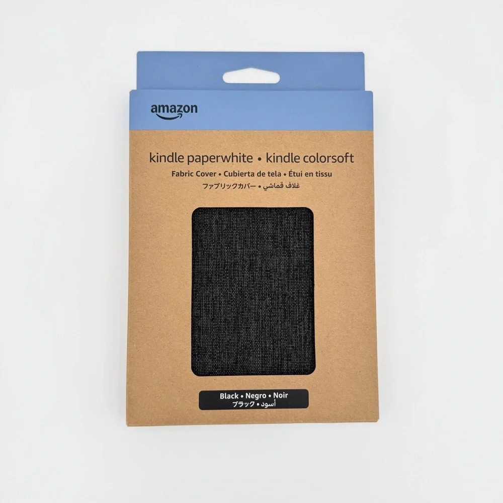 AMAZON Kindle Paperwhite & Kindle Colorsoft Fabric‎ Case Foldable Black New