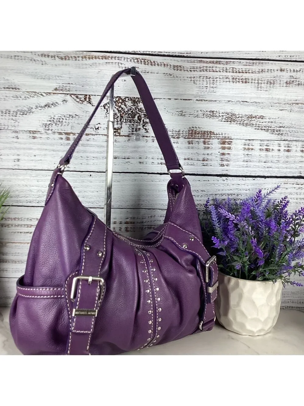 Michael Kors Purple Leather Women's Bag‎