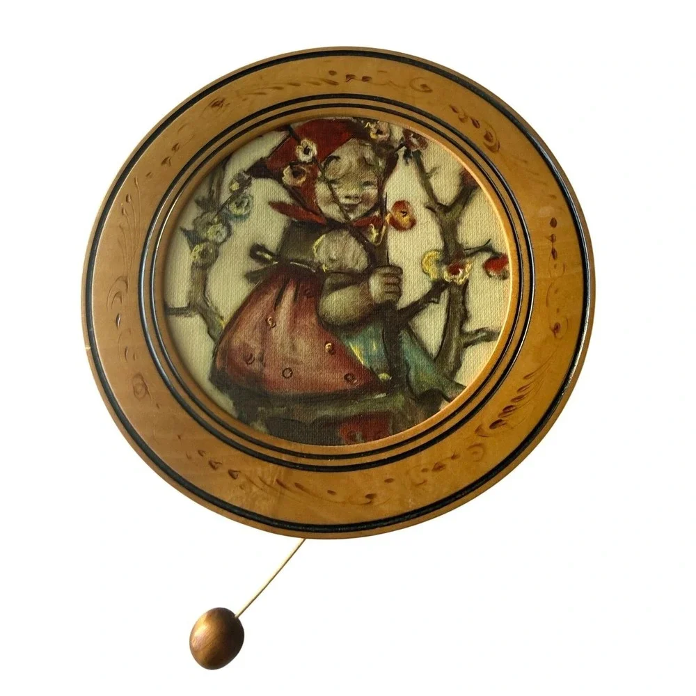 Reuge Swiss Musical Wall Plaque Fascination West Germany Hummel Folk Art 5724‎