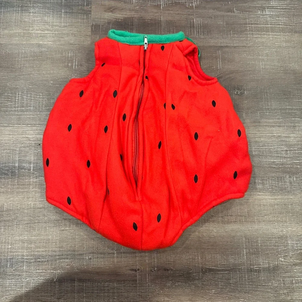 Dress Up America Baby Strawberry Costume Romper‎ Red Green 6-12 Months Halloween