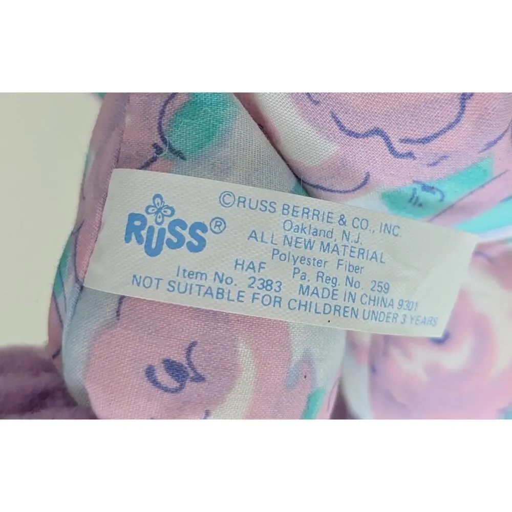 VTG Russ Luv Pet Easter Bunny Troll Doll w/ Tags 5