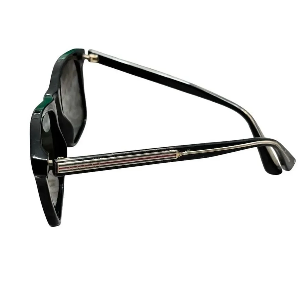 Gucci Unisex Square Sunglasses‎ Black Frame Gray Lens UV400 Protection