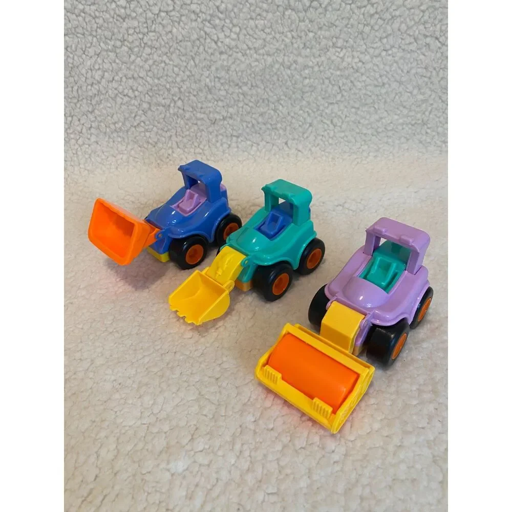Toddler Toy Lot of‎ 3 Construction Equipment Trucks Unbranded Plastic Friction