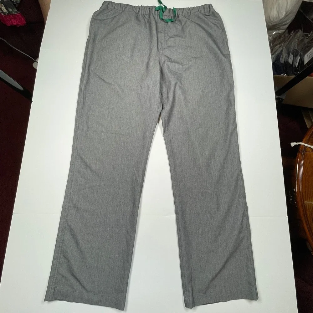 FIGS Technical Collection Men Scrub Set XL Gray V-Neck Leon Top Pisco Pants Spot