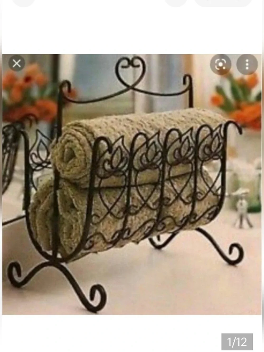 Southern Living At Home Davistown Rodiron Magazine Rack Towel Rack BRAND NEW