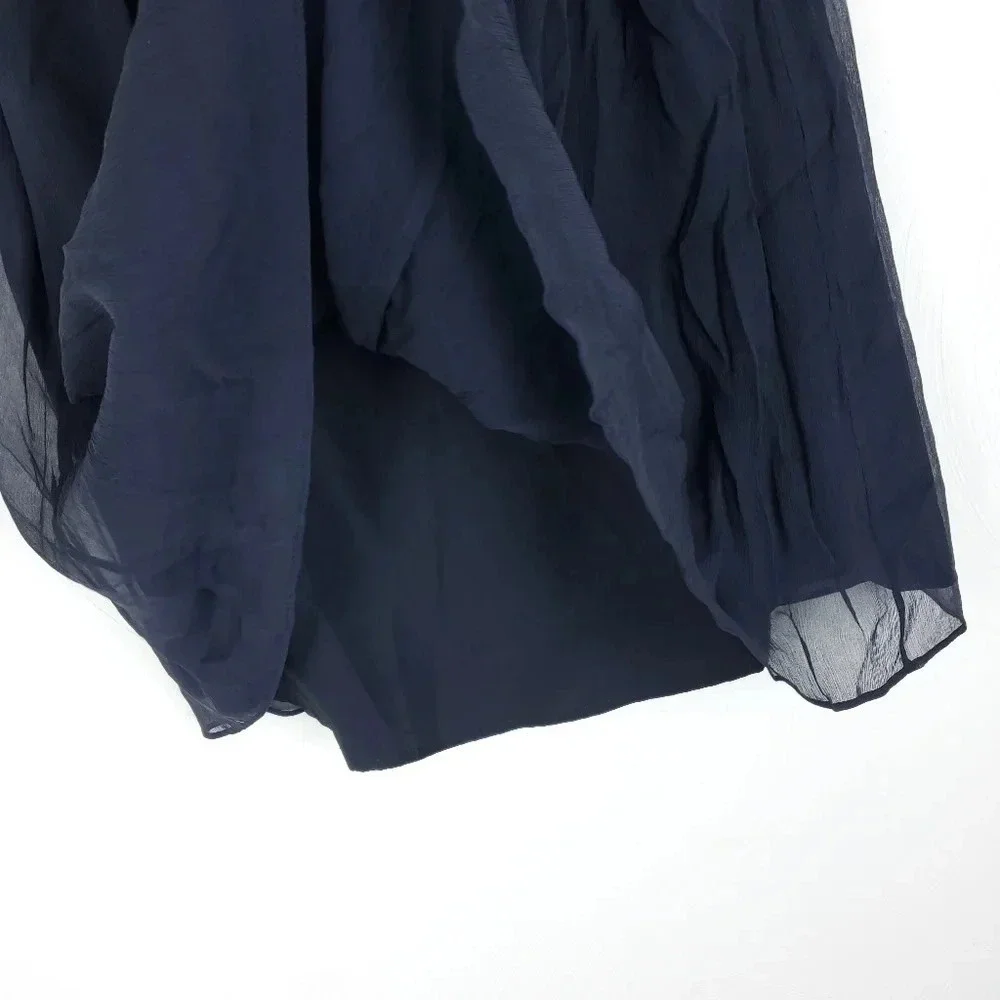 J. crew Taryn Silk Chiffon Dress In Navy 8